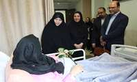 حضور مدیرکل اموربانوان و استانداری و دبیر قرارگاه جوانی جمعیت دانشگاه در بیمارستان جامع زنان کوثر